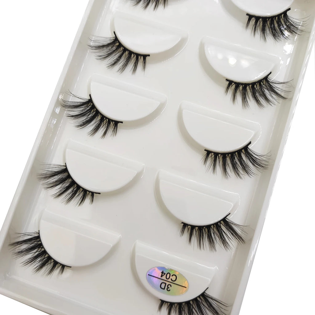 15 Style 5 Pairs 3D Eyelashes Natural False Eye Lashes Thick Faux Mink Lashes Soft Fake Eyelash Wispy Makeup Cilios
