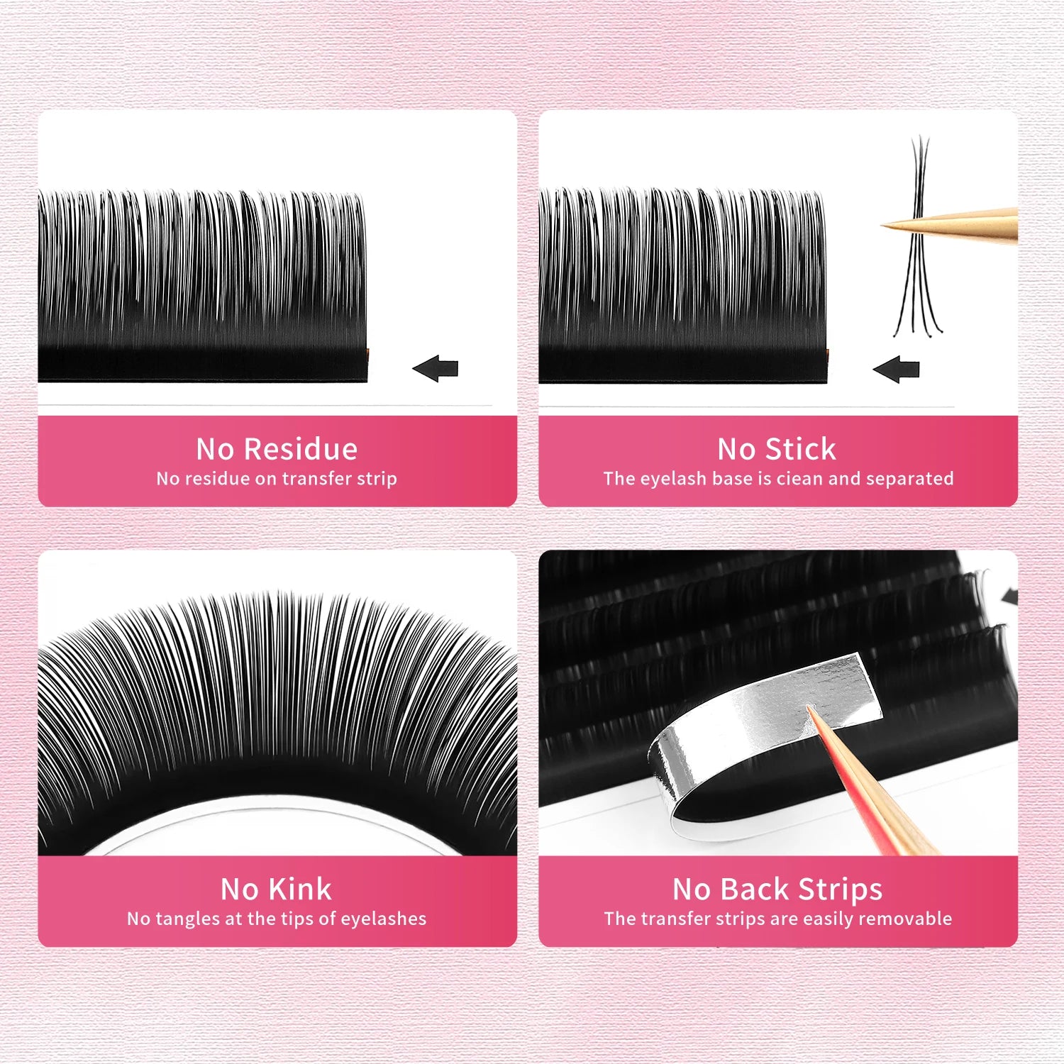 XIUSUZAKI Classic Individual Eyelashes Extensions Soft Matte Black Classic Volume Lashes Extensions Wholesale Supplier