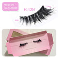 Self Adhesive Eyelashes Wide Glue Strip Press On Half Lashes Soft Clear Band Pre Glued False Eyelashes Reusable Cat Eye Lashes