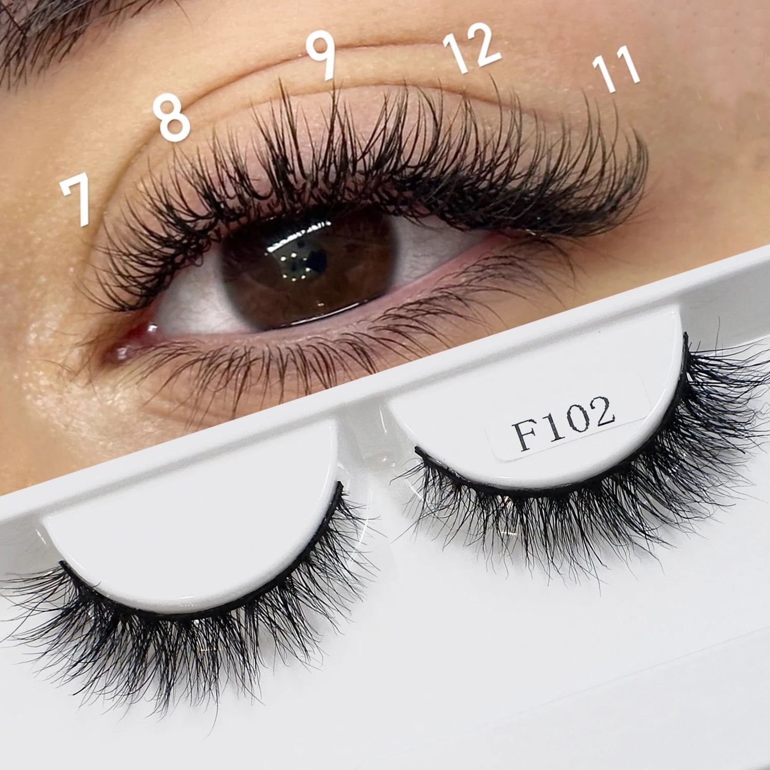 Natural Mink Lashes High Quality Fashion Classic Soft Full Strip Lashes Makeup 12mm Short Mink Eyelashes