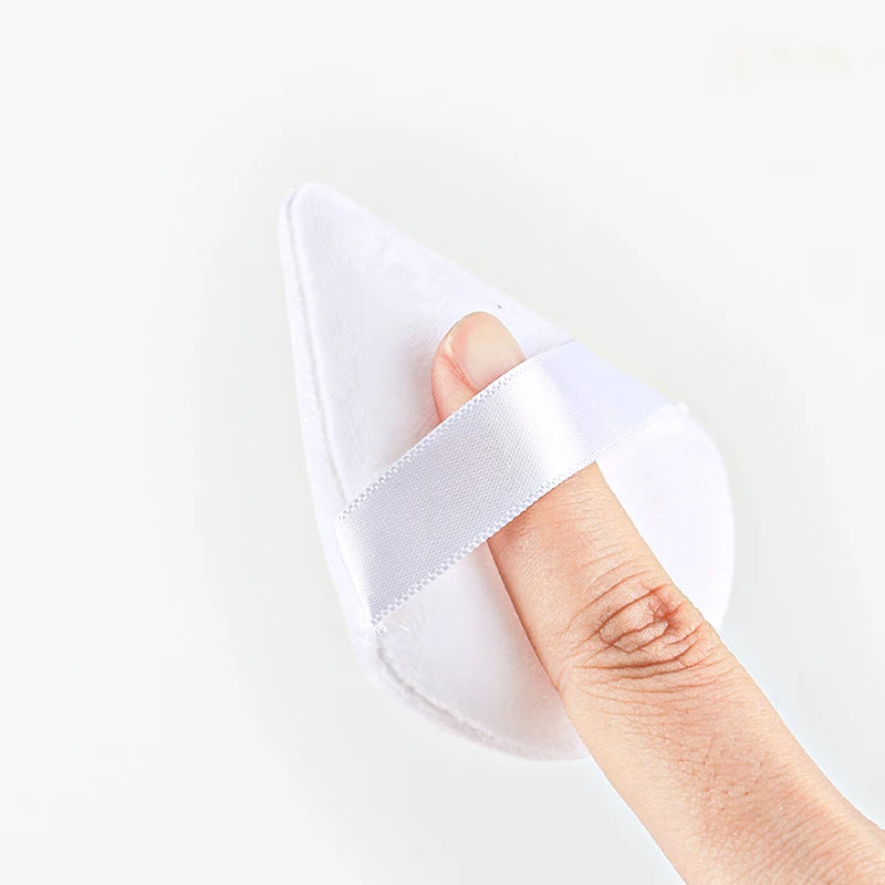 1/2/3/6Pcs Triangle Velvet Powder Puff Face Cosmetic Eye Beauty Makeup Tool Reusable Sponge Washable Mini Powder Puff Accessorie