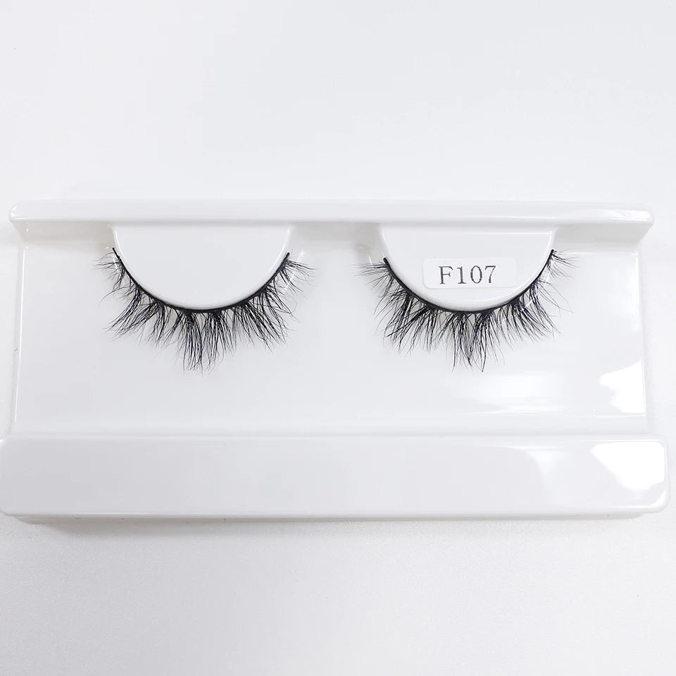 Natural Mink Lashes High Quality Fashion Classic Soft Full Strip Lashes Makeup 12mm Short Mink Eyelashes