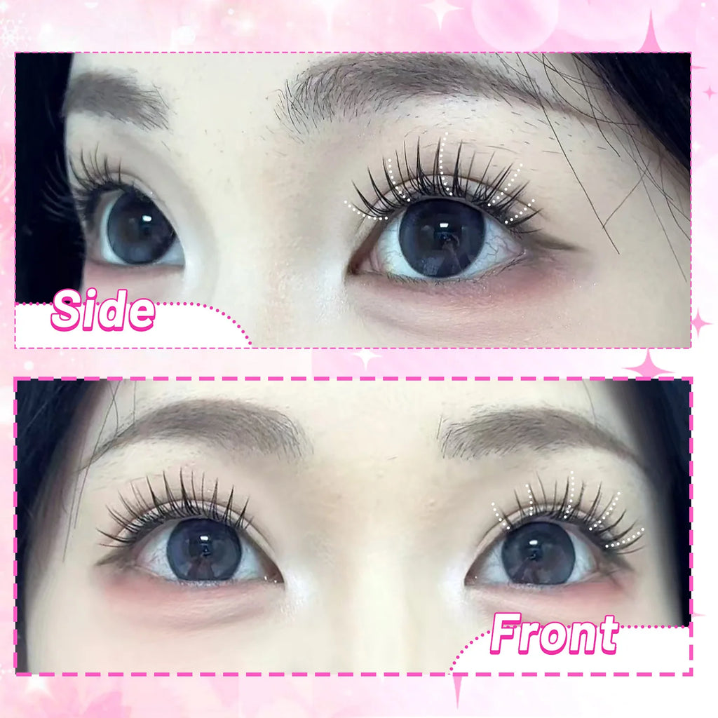 【K-pop 2.0 Style】Self Adhesive False Eyelashes - No Glue Needed Easy to Wear in Seconds Trendy for Daily/Party Eye Makeup