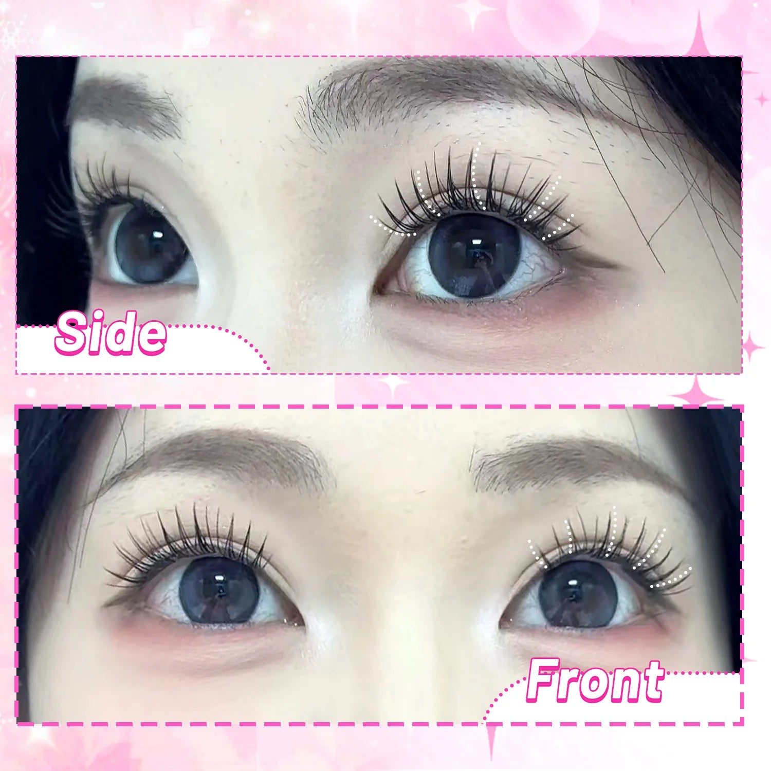 【K-pop 2.0 Style】Self Adhesive False Eyelashes - No Glue Needed Easy to Wear in Seconds Trendy for Daily/Party Eye Makeup