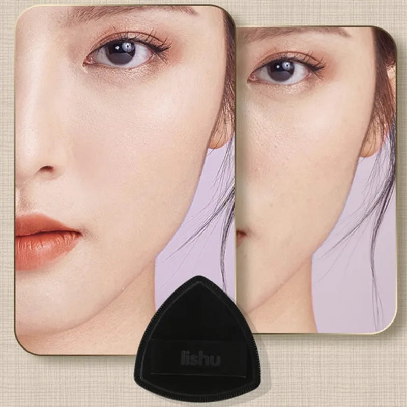 Lishu Black Air Cushion Foundation Puff High Elastic Soft Do Not Eat Powder Makeup Blender Applicator Sponge Wet Dry Dual Use