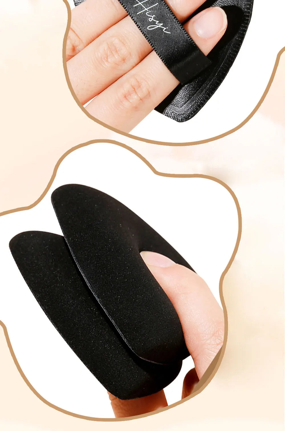 Black Triangle Powder Puff Facial Makeup Sponge Soft Velvet Cosmetics Puff Mixer Beauty Foundation Make-Up Sponge Makeup Access