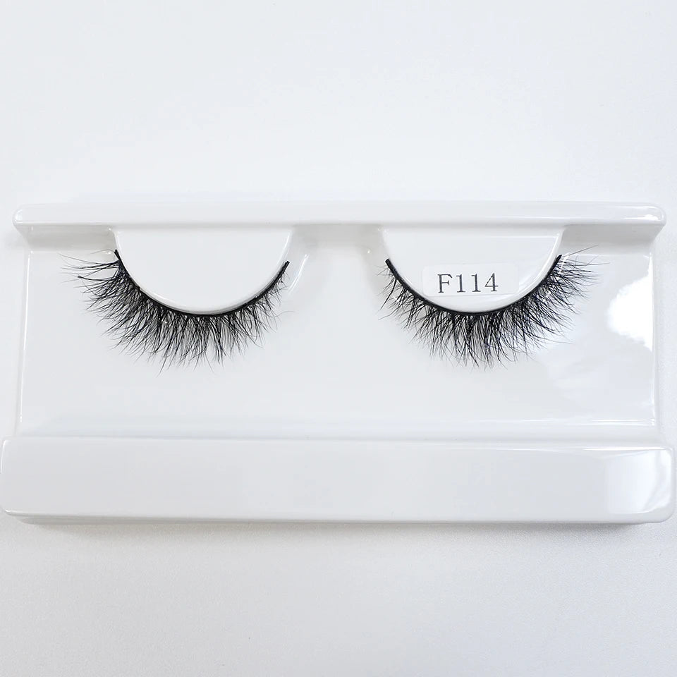 Natural Mink Lashes High Quality Fashion Classic Soft Full Strip Lashes Makeup 12mm Short Mink Eyelashes