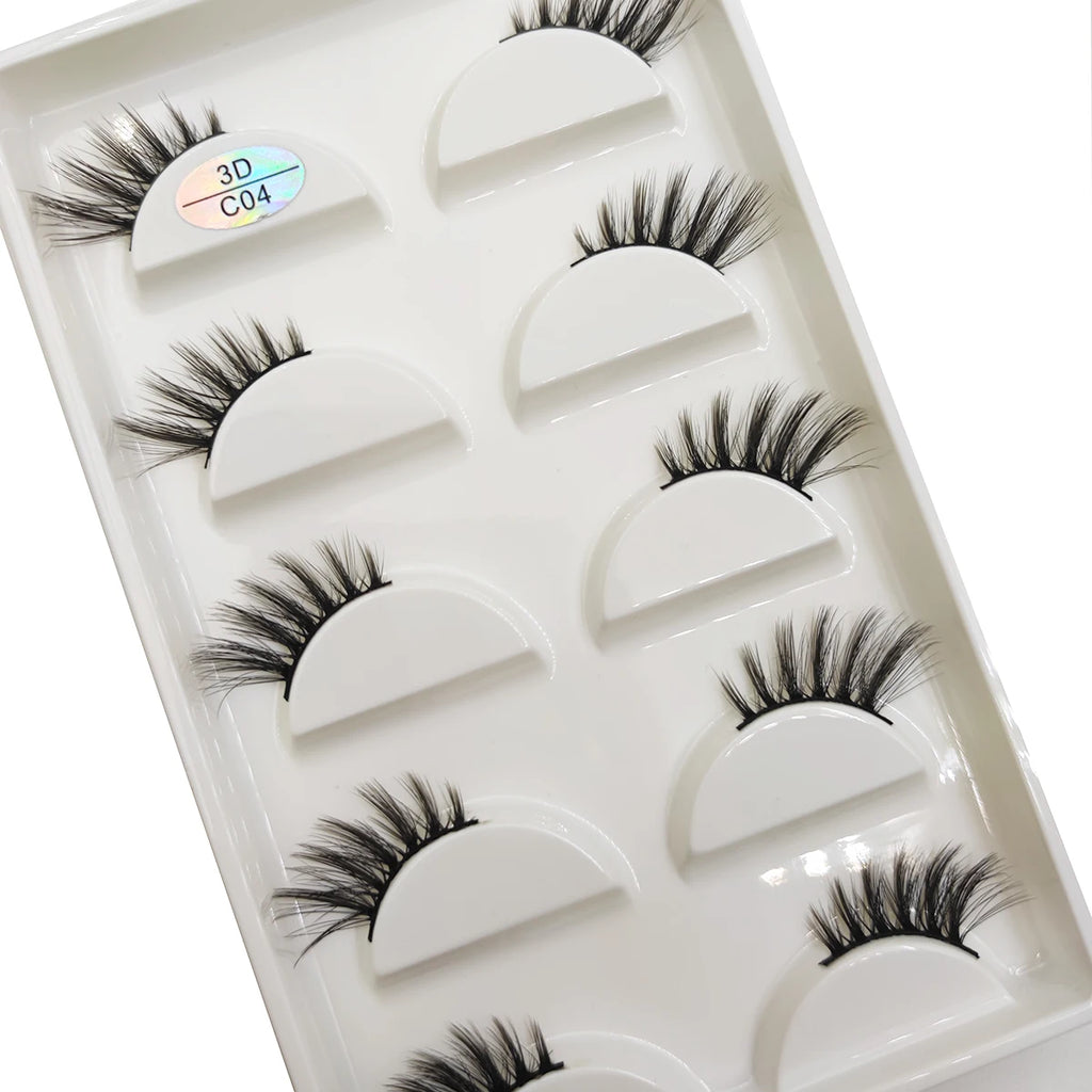 15 Style 5 Pairs 3D Eyelashes Natural False Eye Lashes Thick Faux Mink Lashes Soft Fake Eyelash Wispy Makeup Cilios