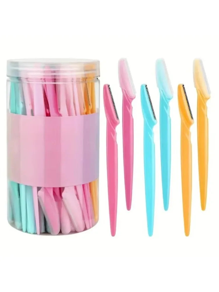 30 Pcs Eyebrow Razor For Women, Multipurpose Exfoliating Dermaplaning Tools And Facial Razor With Precision Cover,Safety Beauty