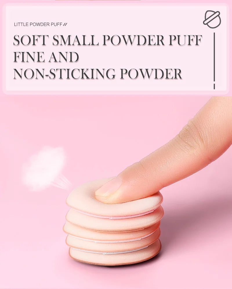 50/100PCS Mini Finger Puff Makeup Sponge Puffs Concealer Foundation Air Cushion Cosmetic Tool Dry Wet For Women Beauty Wholesale
