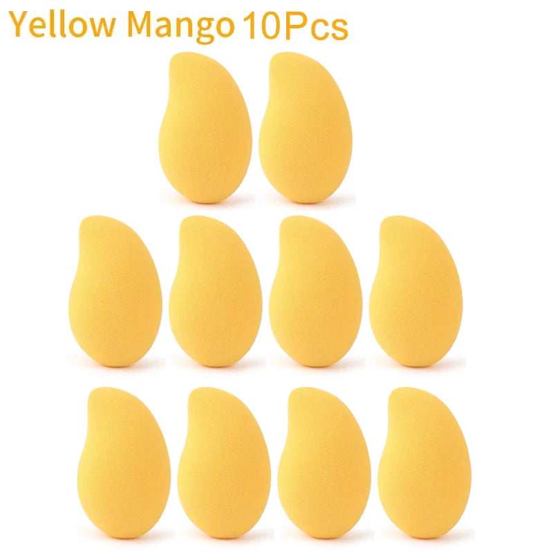 Wholesale Makeup Sponges Mango Shape Soft Beauty Powder Eggs Foundation Concealer Dry Wet Use Tools Cosmetic Cream Applicator