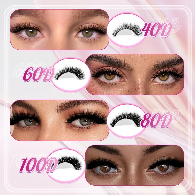 800/640/200PCS Fluffy Eyelash Cluster Book Comfortable, Reusable, Easy To Apply, Perfect For Natural Daily Beginner-Friendly