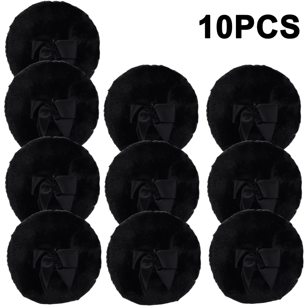 Plush Makeup Puffs Professional Butterfly Round Cosmetic Soft Plush Powder Puff Cute Bow Sponge Foundation Makeup Beauty Tools