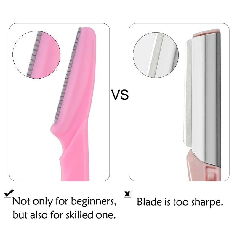 30/40pcsbrow Razor and Face Razor for Women and Men, Eyebrow Hair Trimmer and Shaver with Protective Cover,Safe