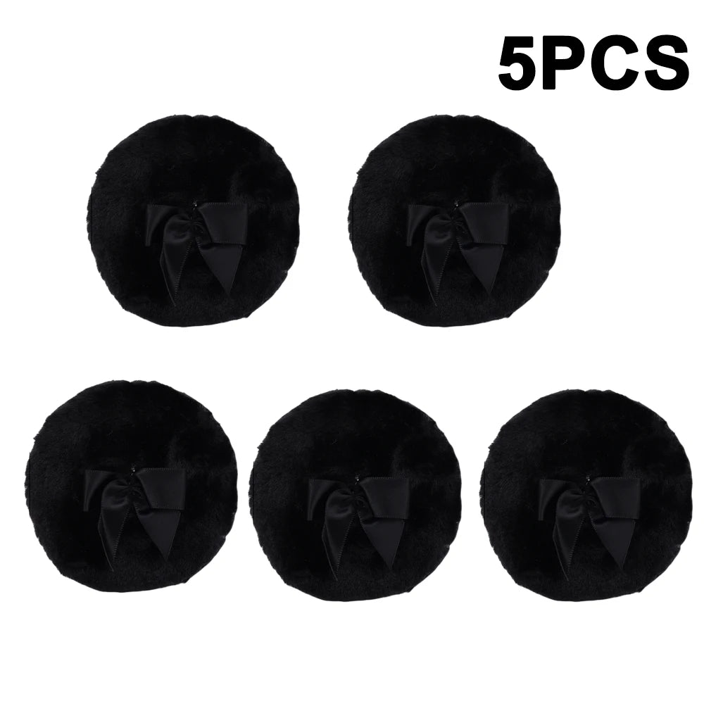 Plush Makeup Puffs Professional Butterfly Round Cosmetic Soft Plush Powder Puff Cute Bow Sponge Foundation Makeup Beauty Tools