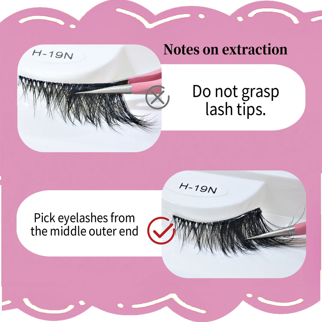 Self Adhesive Eyelashes Wide Glue Strip Press On Half Lashes Soft Clear Band Pre Glued False Eyelashes Reusable Cat Eye Lashes