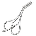 Stainless Steel Eyebrow Scissors with Comb -Hypoallergenic One-Piece Design,Sharp Blades & Ergonomic Handle for Precise Trimming
