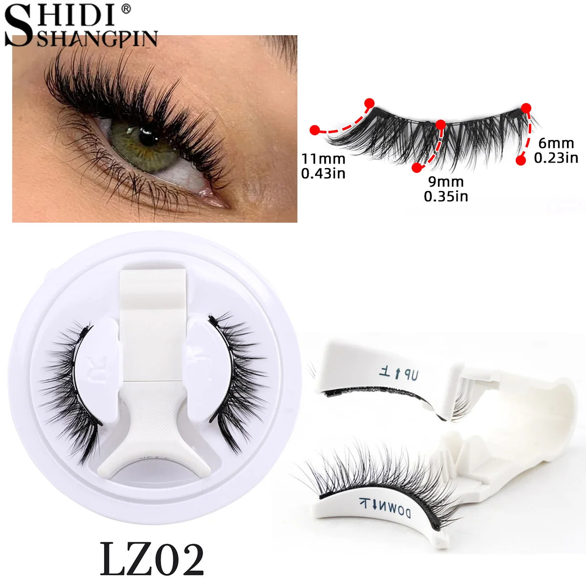 Reusable Magnetic Eyelashes Kit With Magnetic Tweezers Makeup Tool Handmade Fluffy Faux Mink Lashes Natural Long False Eyelashes