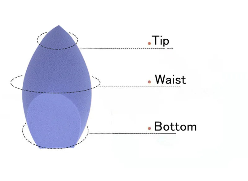 10pcs Black Makeup Applicator Super Soft Sponge Powder Blender Smooth Foundation Contour Blending Puff