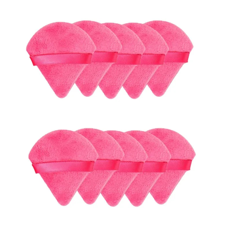 New 10/20Pcs Triangle Velvet Powder Sponge Cosmetics Flours Mini Face Makeup Washable Light Weight Makeup Tool FP03
