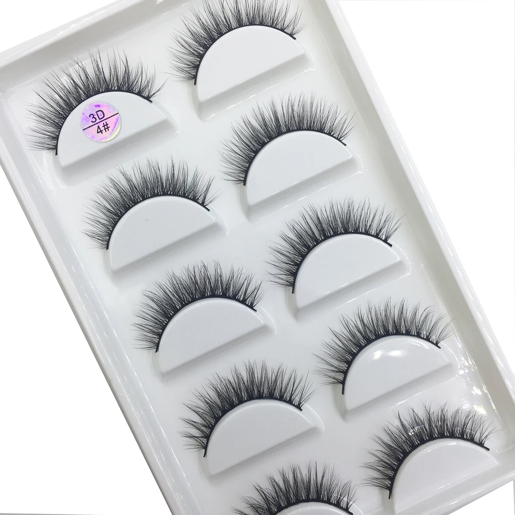 15 Style 5 Pairs 3D Eyelashes Natural False Eye Lashes Thick Faux Mink Lashes Soft Fake Eyelash Wispy Makeup Cilios