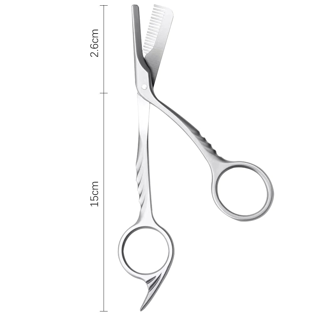1Pcs Eyebrow Trimming Scissors with Combs Eyebrow Trimmer Kit Stainless Steel Grooming Eyebrow Shaping Scissors Tools