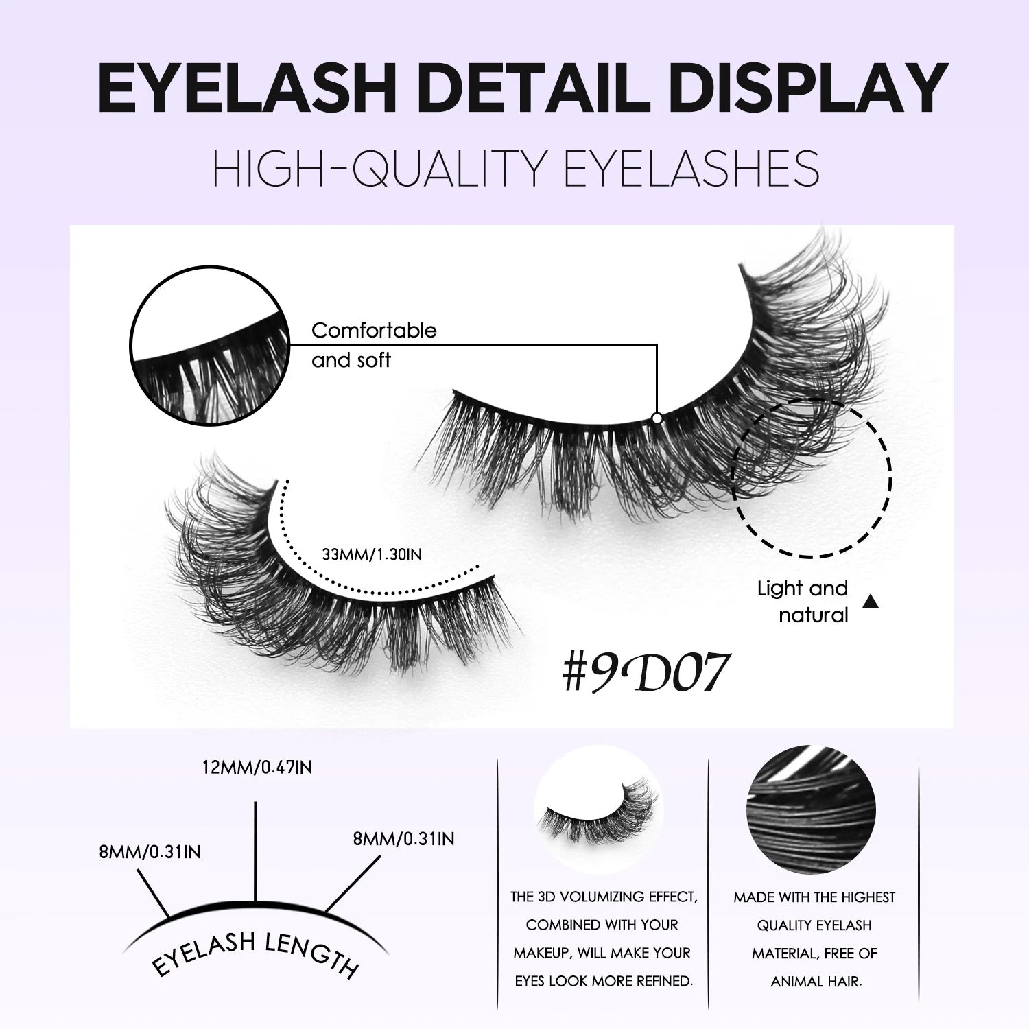 VELTRINAY False Lashes Cat Eye Eyelashes Faux Mink Fluffy Lashes Wispy Fake Eyelashes Thick Strips Lashes Makeup