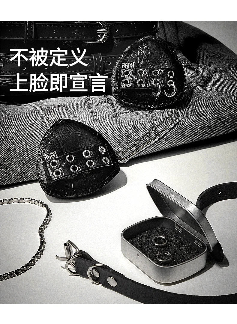 Lishu 2PCS Punk Black Pineapple Powder Puff Air Cushion Dual Use Wet and Dry Makeup Puff Ultra Soft Makeup Egg