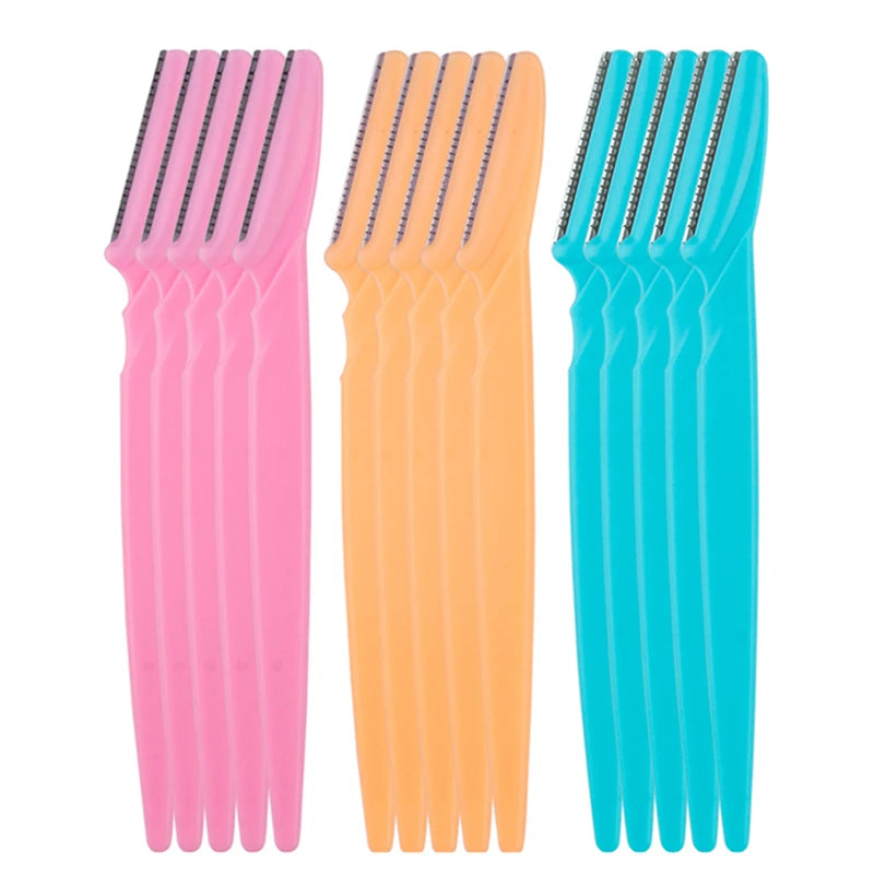 5/10/15Pcs Eyebrow Trimmer Makeup Tools Safe Eye Brow Razor Face Body Hair Removal Shaver Blades Woman Eyebrows Shaping Knife