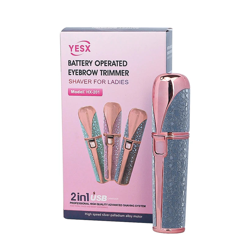 1pcs Usb Electric Eyebrow Trimmer Facial Hair Epilator Eyebrow Razor Women Body Painless Hairs Remover Shaver Eyebrows Profiler