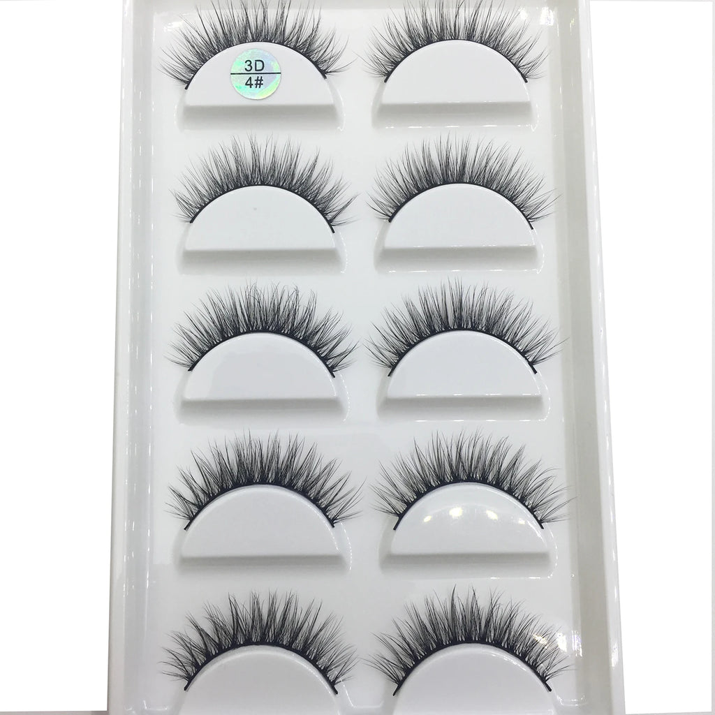 15 Style 5 Pairs 3D Eyelashes Natural False Eye Lashes Thick Faux Mink Lashes Soft Fake Eyelash Wispy Makeup Cilios