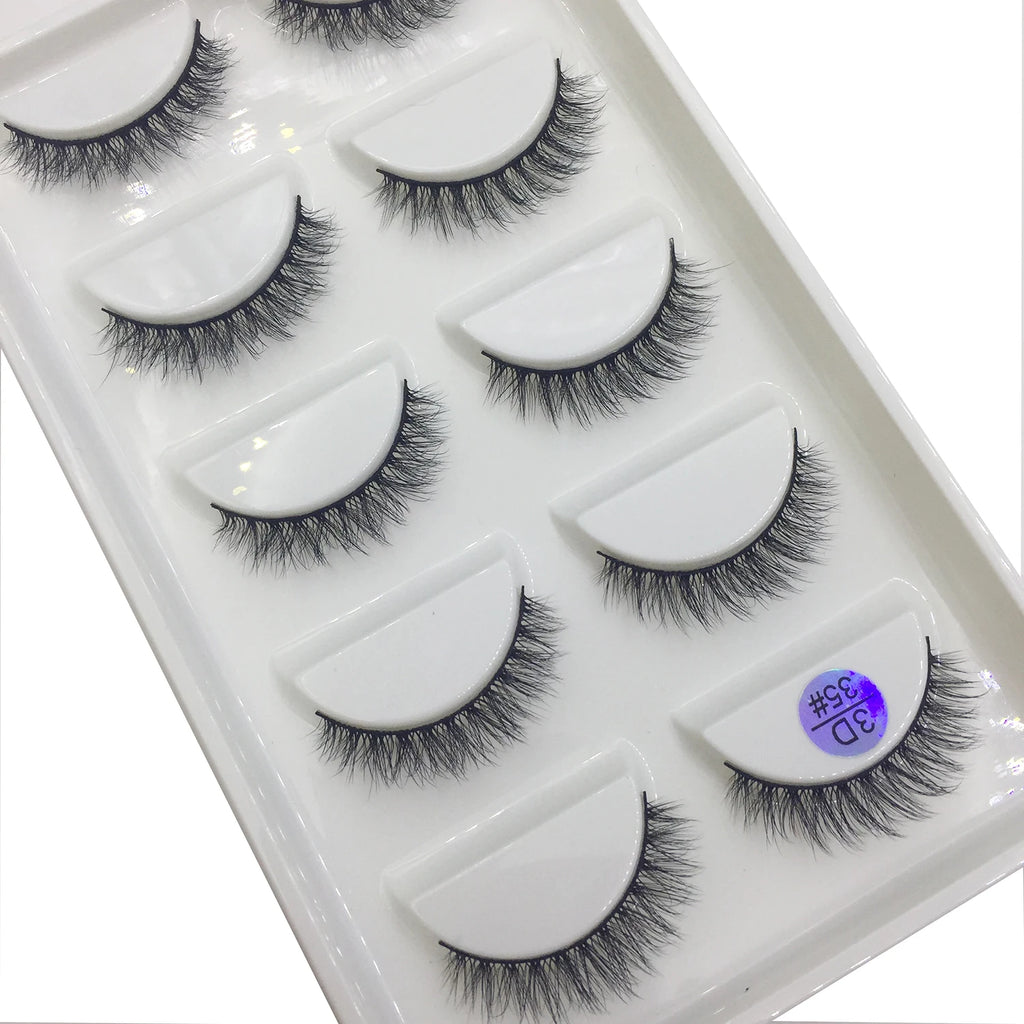 15 Style 5 Pairs 3D Eyelashes Natural False Eye Lashes Thick Faux Mink Lashes Soft Fake Eyelash Wispy Makeup Cilios