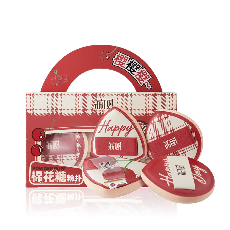 LISHU 4Pcs Ultra Sof Powder Puffs, Wet and Dry Dual-Use Makeup Sponge Set, Non-Powder-Absorbing for Cushion Foundation