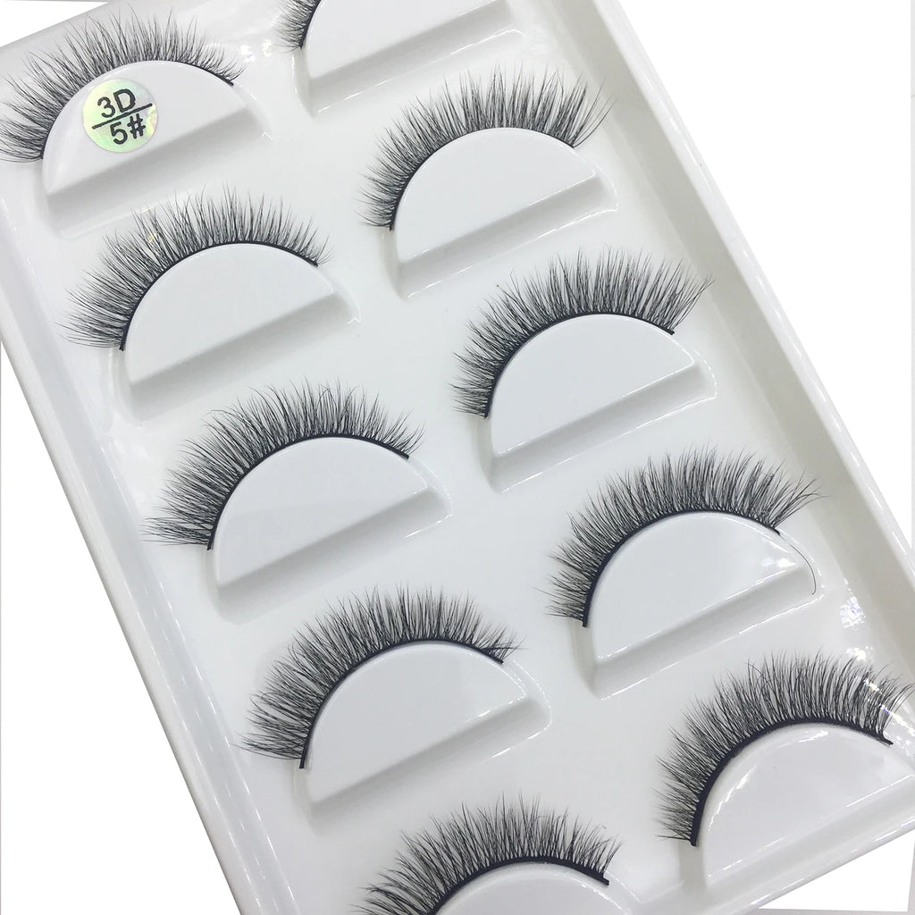 15 Style 5 Pairs 3D Eyelashes Natural False Eye Lashes Thick Faux Mink Lashes Soft Fake Eyelash Wispy Makeup Cilios