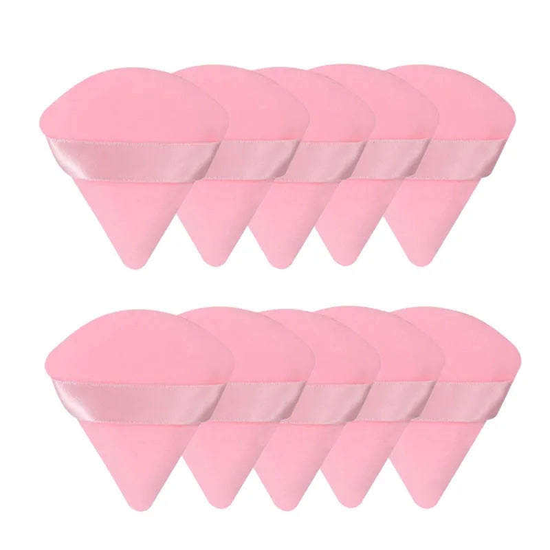 New 10/20Pcs Triangle Velvet Powder Sponge Cosmetics Flours Mini Face Makeup Washable Light Weight Makeup Tool FP03