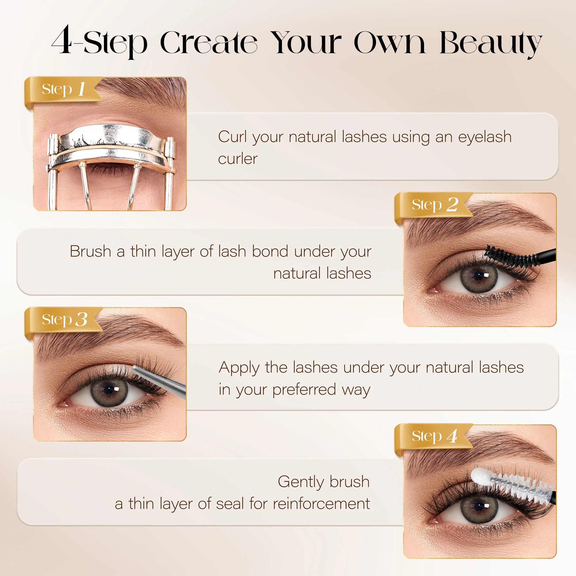 BEFER Cluster Lashes D Curl DIY Eyeslash Extension Lash Cluster Fluffy Volume Individual Natural False Eyelashes Clusters