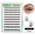 VYRILA Self Adhesive Eyelashes No Glue Needed Lashes 10‑16mm Pre Glued Cluster Lashes D Curl Soft Natural Press on Lashes