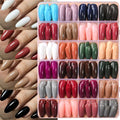 288pcs Glossy Red/Green/Blue/White Almond False Nails Medium Length Solid Color Full Cover Press On Nails Acrylic Fake Nails #R2