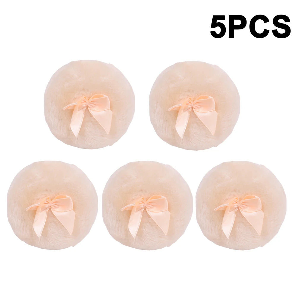 Plush Makeup Puffs Professional Butterfly Round Cosmetic Soft Plush Powder Puff Cute Bow Sponge Foundation Makeup Beauty Tools