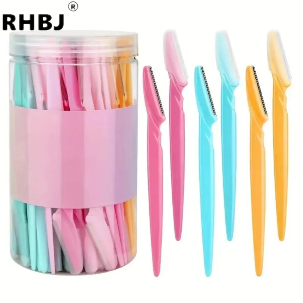 30 Pcs Eyebrow Razor For Women, Multipurpose Exfoliating Dermaplaning Tools And Facial Razor With Precision Cover,Safety Beauty