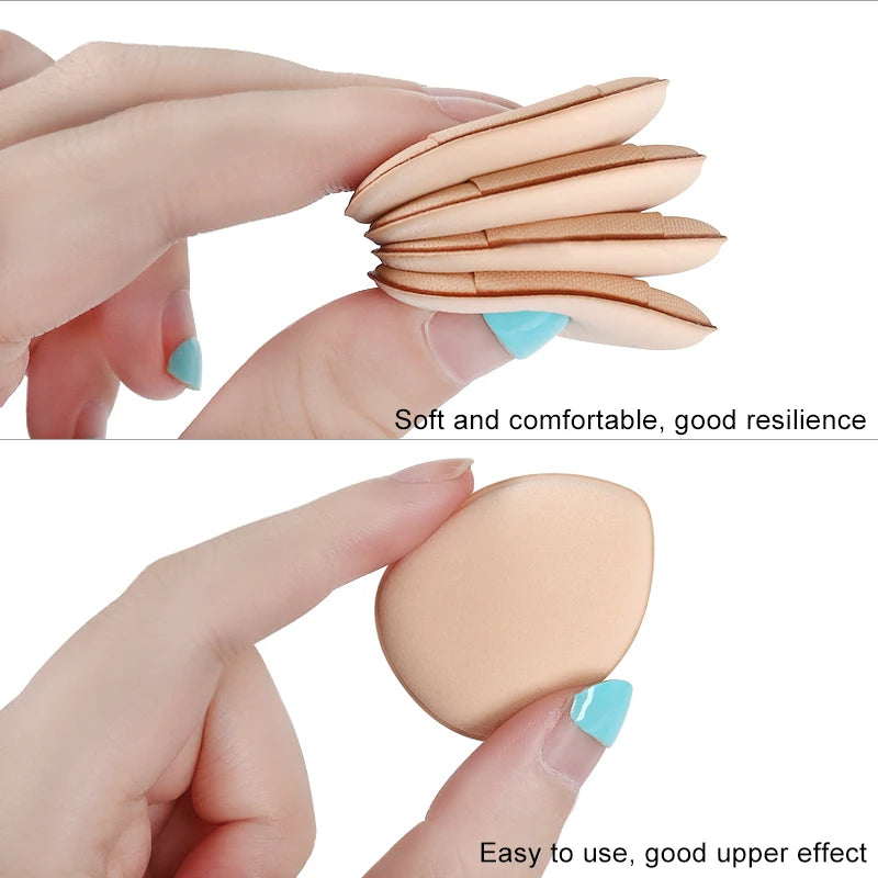 50/100PCS Mini Finger Puff Makeup Sponge Puffs Concealer Foundation Air Cushion Cosmetic Tool Dry Wet For Women Beauty Wholesale