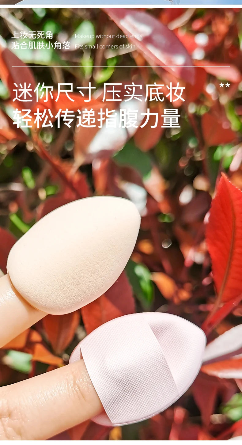 Mini Cushion Powder Puff, Finger Soft Powder Puff, Dry and Wet Dual-purpose Touch-up and Concealer Makeup Tool