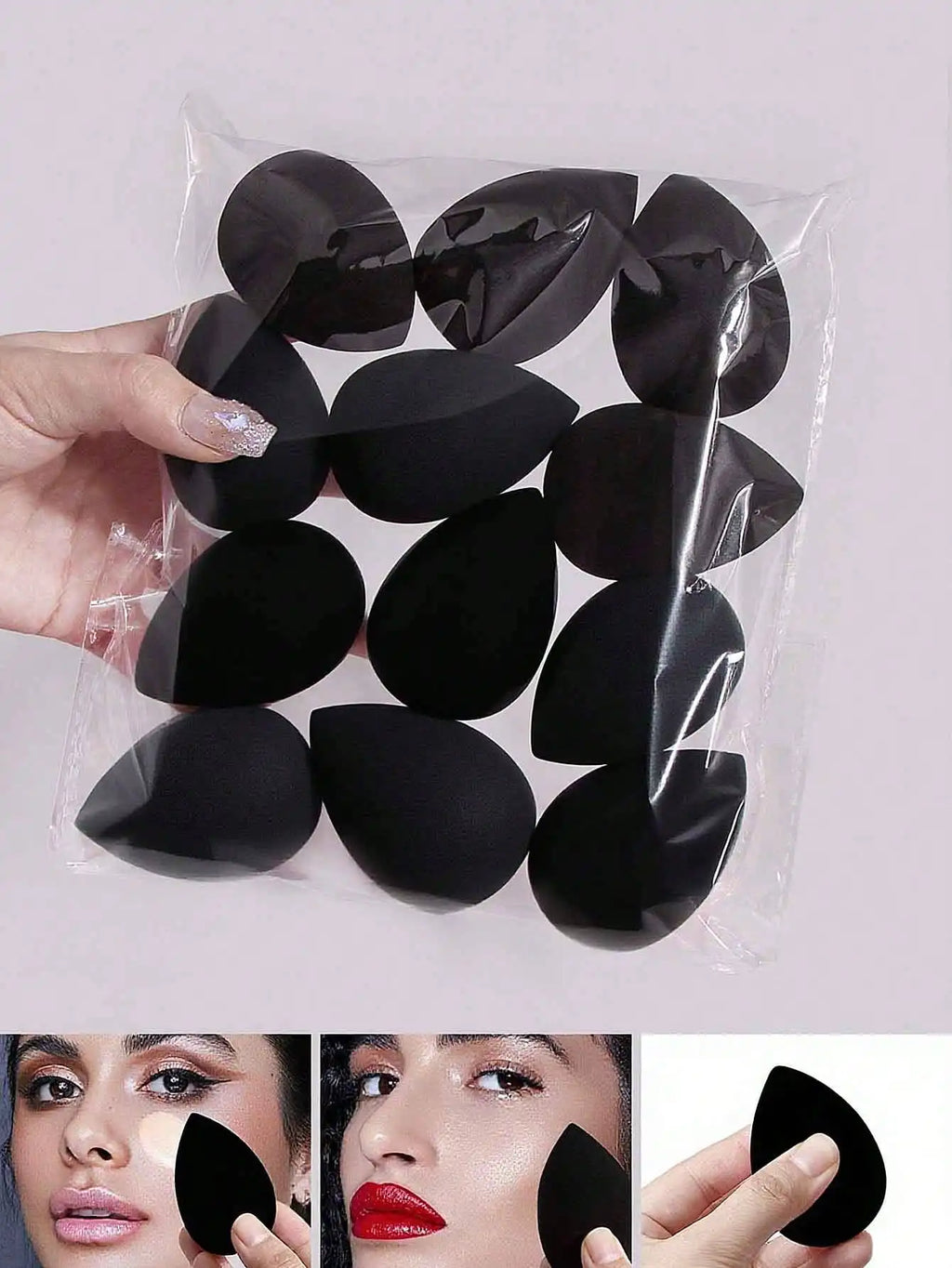 12-piece Makeup Tool Set Ultra-Soft  Puffs Beauty Sponges, Beauty Sponges. specially designed for foundation and concealer.