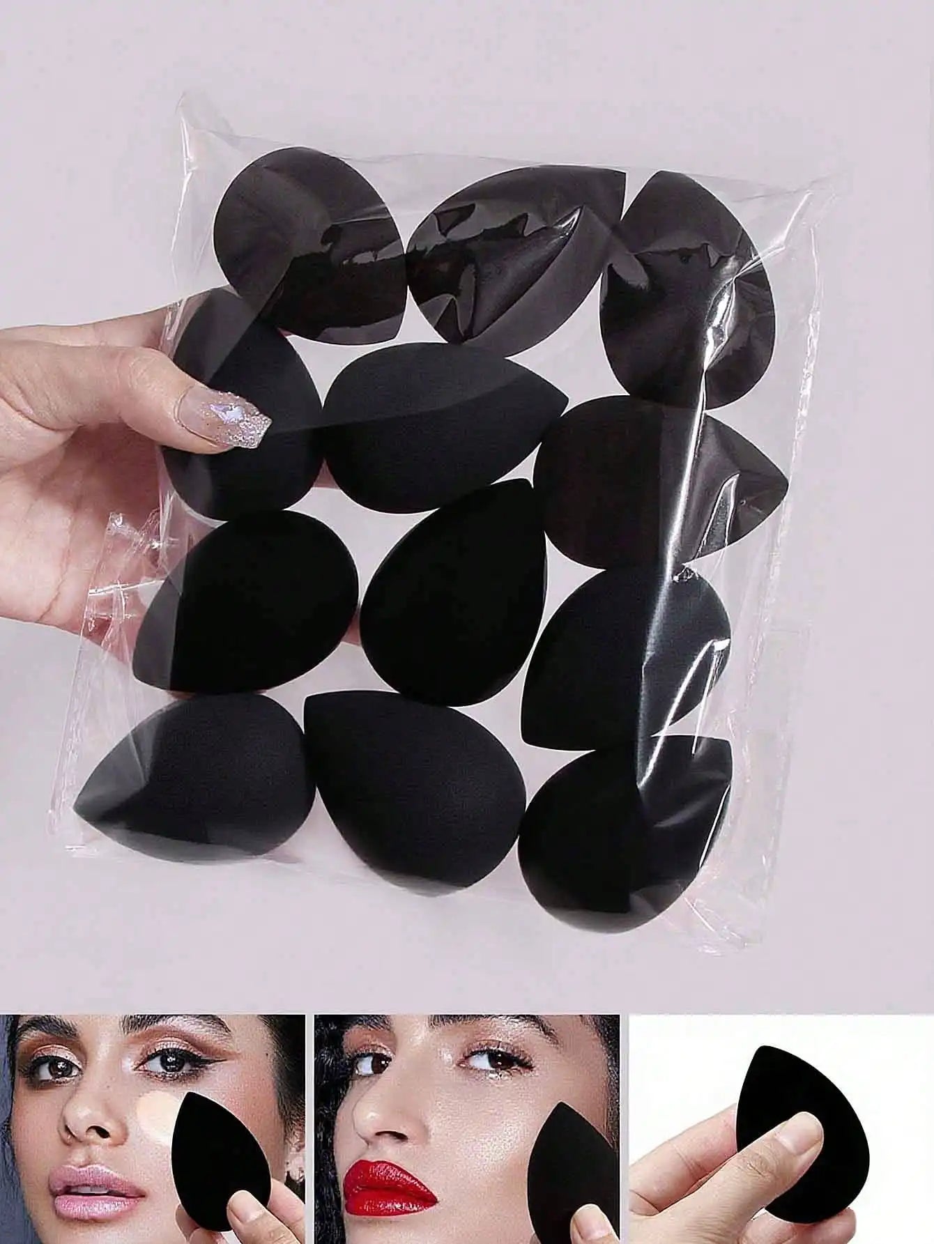 12-piece Makeup Tool Set Ultra-Soft  Puffs Beauty Sponges, Beauty Sponges. specially designed for foundation and concealer.