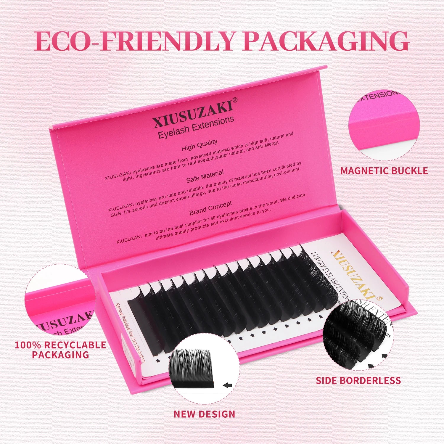 XIUSUZAKI Classic Individual Eyelashes Extensions Soft Matte Black Classic Volume Lashes Extensions Wholesale Supplier