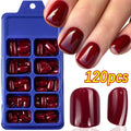 100Pcs Milk White Press On Nails Medium Square Gel False Nails Full Cover Reusable & Natural Acrylic Fake Nails Tips Fingernails