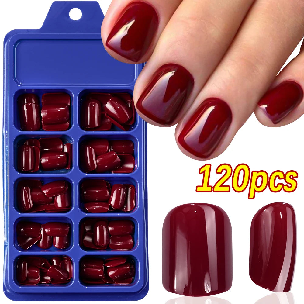 100Pcs Milk White Press On Nails Medium Square Gel False Nails Full Cover Reusable & Natural Acrylic Fake Nails Tips Fingernails