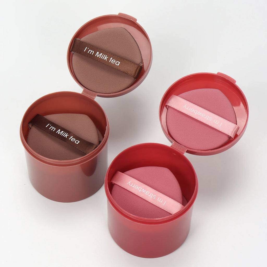 Karsyngirl 7Pcs/Box Strawberry Double-Side Cosmetic Puff Set Soft Makeup Sponge Powder Beauty Tools for Women