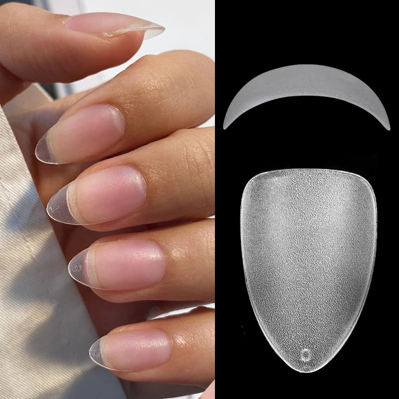 300/240pcs Matte Soft Gel Tips Short Almond Fake Nail Tips Nails Set Press On False Nail Full Cover Short Almond Nail Capsules