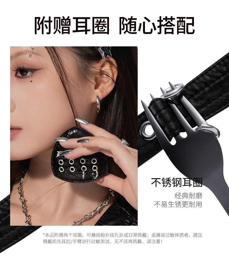 Lishu 2PCS Punk Black Pineapple Powder Puff Air Cushion Dual Use Wet and Dry Makeup Puff Ultra Soft Makeup Egg